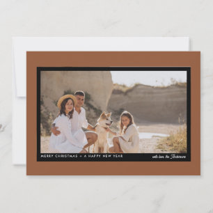 Cartes Pour Fêtes Annuelles Simple Moderne Bohème Minimaliste Marron 1 Photo