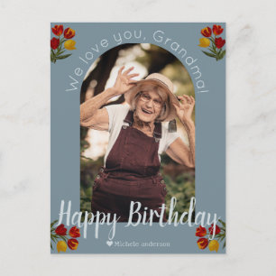 Cartes Pour Fêtes Annuelles Simple moderne Grand-mère d'anniversaire de la fam