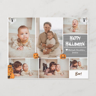 Cartes Pour Fêtes Annuelles Simple moderne Happy Halloween photo collage famil