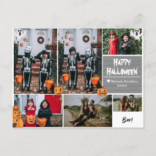 Cartes Pour Fêtes Annuelles Simple moderne Happy Halloween photo collage famil