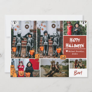 Cartes Pour Fêtes Annuelles Simple Moderne Joyeux Halloween photo famille coll
