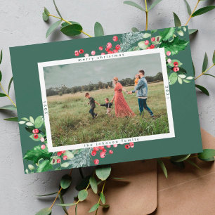 Cartes Pour Fêtes Annuelles Simple Moderne Photo de Vœux de Noël Alternatifs
