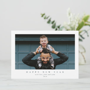 Cartes Pour Fêtes Annuelles Simple moderne photo simple Bonne année