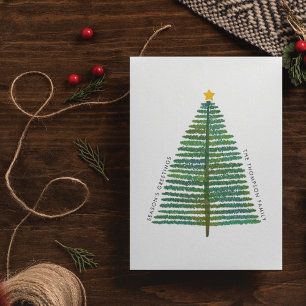 Cartes Pour Fêtes Annuelles Simple nettoyage minimaliste Arbre de Noël minimal