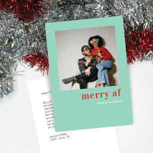 Cartes Pour Fêtes Annuelles Simple One Photo Noël Joyeux à f