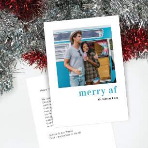 Cartes Pour Fêtes Annuelles Simple One Photo Noël Joyeux à f