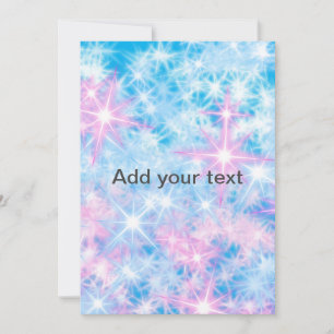 Cartes Pour Fêtes Annuelles Simple paillettes bleues scintillantes étoiles ajo