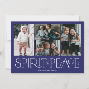 Cartes Pour Fêtes Annuelles Simple Peace Photo Hanoukka Blue