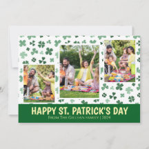 Simple photo de famille de la Saint-Patrick avec t