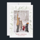Cartes Pour Fêtes Annuelles Simple photo de verdure de Noël<br><div class="desc">Carte de vacances photo de Noël simple</div>