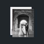 Cartes Pour Fêtes Annuelles Simple photo Elegant Noël<br><div class="desc">Carte postale moderne de Noël avec un design simple avec "Joyeux Noël" dans un script élégant sur votre photo préférée.</div>