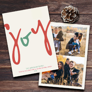 Cartes Pour Fêtes Annuelles Simple Photo Joy en gras