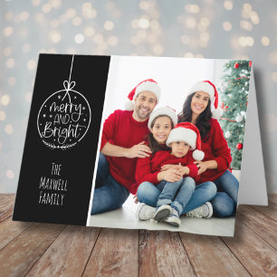 Cartes Pour Fêtes Annuelles Simple Photo Joyeux Noël Lumineux