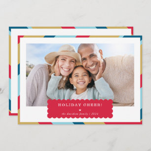 Cartes Pour Fêtes Annuelles SIMPLE PHOTO moderne minimaliste géométrique or ro