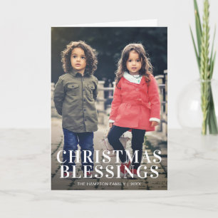 Cartes Pour Fêtes Annuelles Simple Photo moderne Noël religieux