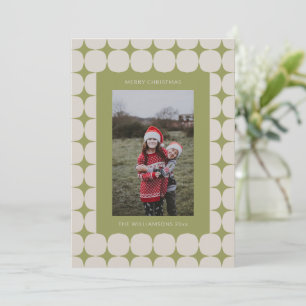 Cartes Pour Fêtes Annuelles Simple photo vert sauge moderne du milieu du siècl