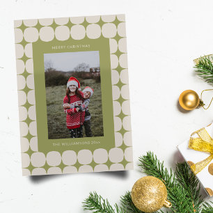 Cartes Pour Fêtes Annuelles Simple photo vert sauge moderne du milieu du siècl
