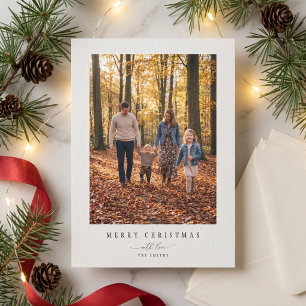 Cartes Pour Fêtes Annuelles Simple Plaisir de Famille Moderne pour un Noël en