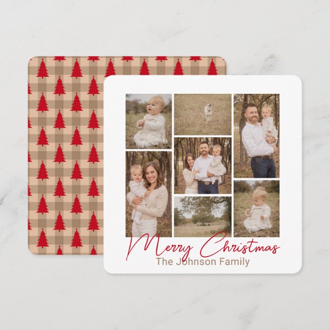 Cartes Pour Fêtes Annuelles Simple Pleasures Country Red Photo Christmas Card (Devant / Derrière)