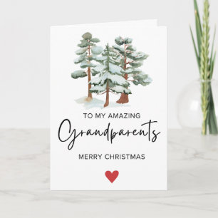 Cartes Pour Fêtes Annuelles Simple Pour Mes Grands-parents Joyeux Noël Plié