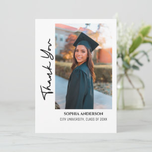 Cartes Pour Fêtes Annuelles Simple Remerciement de Remise de Diplômes Moderne