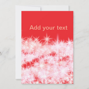 Cartes Pour Fêtes Annuelles Simple rouge rose brillant étoiles ajouter votre t