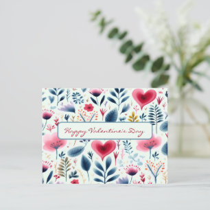 CARTES POUR FÊTES ANNUELLES SIMPLE SCANDENAVIE DE COULEUR ET DE FLEURS FLORALE