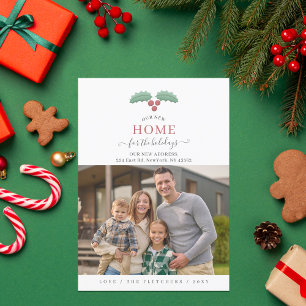 Cartes Pour Fêtes Annuelles Simple Script Nouvelle maison pour les vacances Ph