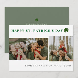 Cartes Pour Fêtes Annuelles Simple shamrock saint Patrick's Day 3 Photo
