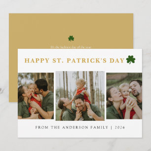 Cartes Pour Fêtes Annuelles Simple shamrock saint Patrick's Day 3 Photo