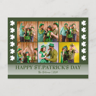 Cartes Pour Fêtes Annuelles Simple St. patrick jour photo de famille Shamrock