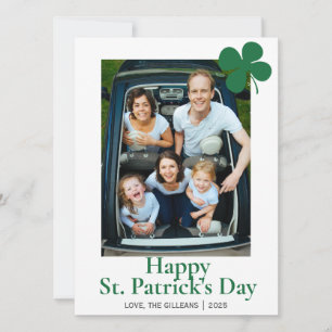 Cartes Pour Fêtes Annuelles Simple St. patrick jour photo de famille Shamrock