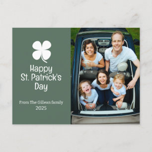 Cartes Pour Fêtes Annuelles Simple St. patrick jour photo de famille Shamrock