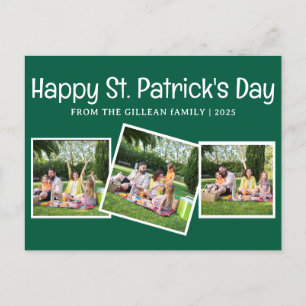 Cartes Pour Fêtes Annuelles Simple St. patrick jour photo de famille Shamrock