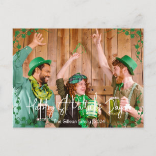 Cartes Pour Fêtes Annuelles Simple St. patrick jour photo de famille Shamrock