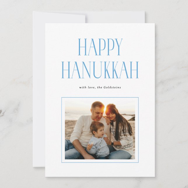 Cartes Pour Fêtes Annuelles Simple typographie moderne pour Hanukkah (Devant)