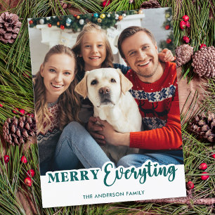Cartes Pour Fêtes Annuelles Simple vert rouge mignonne moderne tout