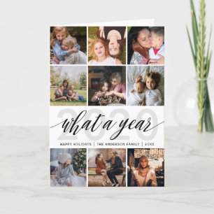 Cartes Pour Fêtes Annuelles Simple What A Year Photo Collage