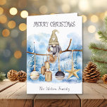 Cartes Pour Fêtes Annuelles Simple Whimsical Winter Lady Gnome Joyeux Noël<br><div class="desc">Simple Whimsical Winter Lady Gnome Joyeuse Carte de Noël - Design unique, Aquarelle Illustration, Nom personnalisable, et plus encore. La Simple Whimsical Winter Lady Gnome Merry Christmas Holiday Card est la solution parfaite pour répandre la joie des vacances. Cette carte unique présente une charmante dame gnome assise sur une branche,...</div>