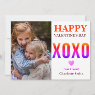Cartes Pour Fêtes Annuelles Simple Xoxo Love photo Saint-Valentin classe