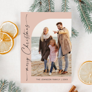 Cartes Pour Fêtes Annuelles Simplement élégant PHOTO Design Salutation de Noël