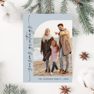 Cartes Pour Fêtes Annuelles Simplement élégant PHOTO Design Salutation de Noël