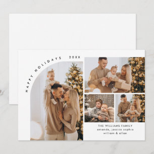 Cartes Pour Fêtes Annuelles Simplement élégant PHOTO Design Salutation de Noël