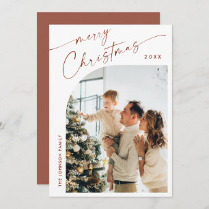 Cartes Pour Fêtes Annuelles Simplement élégant PHOTO Design Salutation de Noël