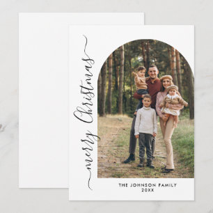 Cartes Pour Fêtes Annuelles Simplement Élégant PHOTO Élégante Noël Salutation