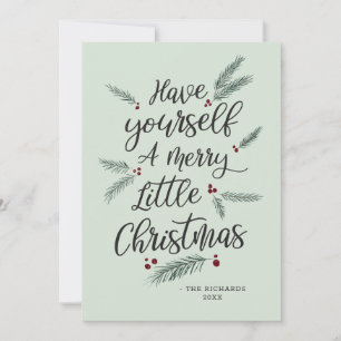 Cartes Pour Fêtes Annuelles Simplement Pin Avoir un Joyeux Petit Noël