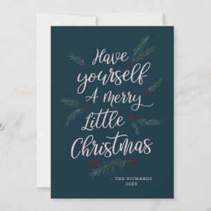 Cartes Pour Fêtes Annuelles Simplement Pin Avoir un Joyeux Petit Noël