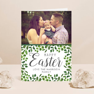 Cartes Pour Fêtes Annuelles Simples feuillages de printemps Photo personnalisé