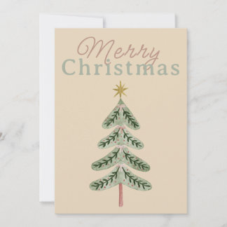 Cartes Pour Fêtes Annuelles Simples Vœux de Noël Mignons 
