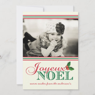 Cartes Pour Fêtes Annuelles Simplicity "Joyeux Noel" Holiday Photo Card